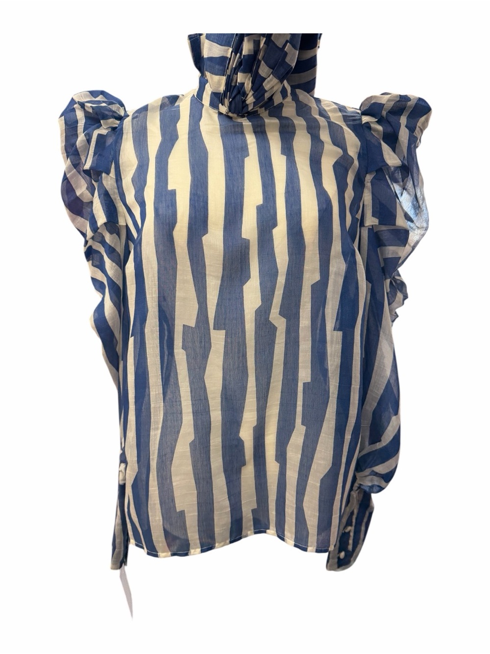 S17 siobhanmolloy blue and white top - Picture 3 of 10